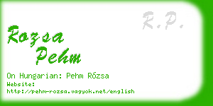 rozsa pehm business card